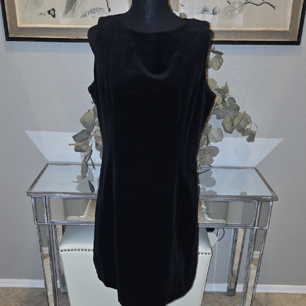 GAP Elegant Black Velvet Mini Dress